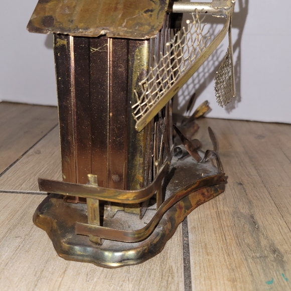 Music Box-Windmill-Copper Tone Metal w Movement-Vintage - Picture 3 of 8